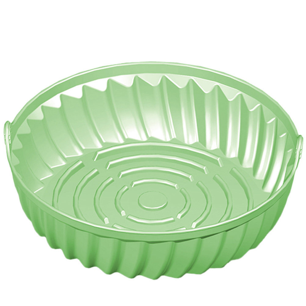 Air Fryer Silicone Pot Liner - Runde Silikon-Backform für Heißluftfritteusen, Antihaftbeschichtete Wiederverwendbare