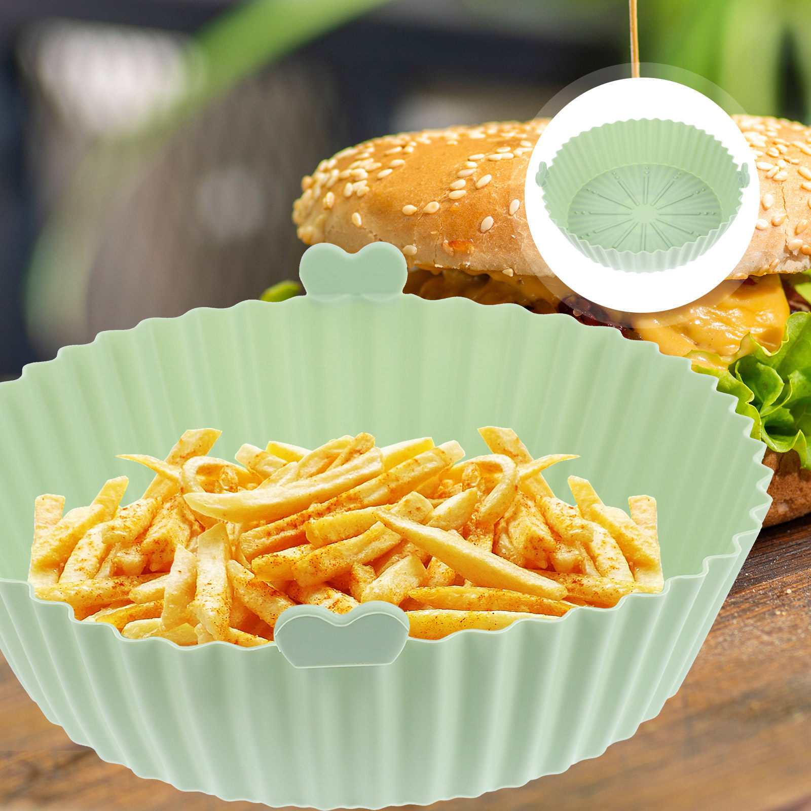 Heißluftfritteusen-Matte, Haus – Air Fryer Silicone Pot Liner Bewertung und Preis